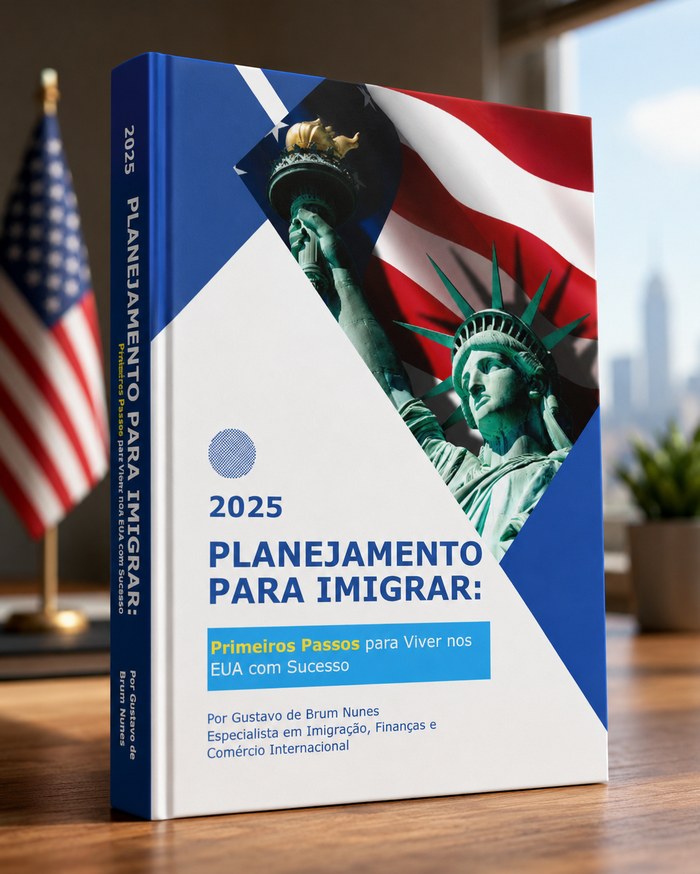 Capa do e-book Primeiros Passos para Viver nos EUA com Sucesso